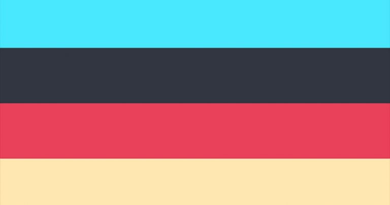 4K Multicolor Flat Lines From Bottom