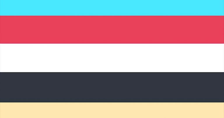4K Multicolor Flat Lines From Center