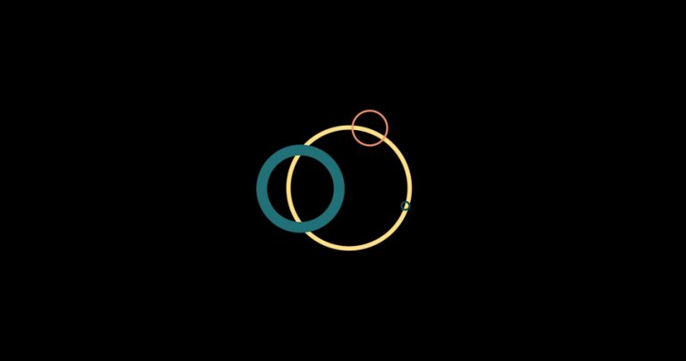 4K Multiple Circles Motion Flat Element 3