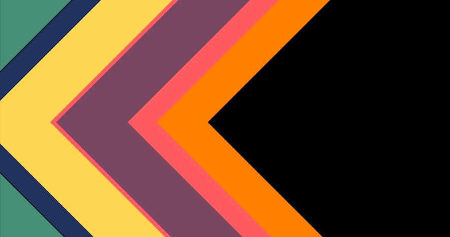 4K Super Flat Arrow Stripes Transition From Right
