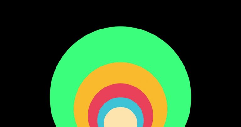 4K Super Flat Circle Transition From Bottom Center