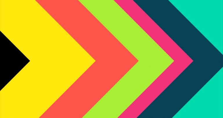 4K Super Flat Stripes Arrow Transition From Left